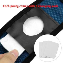 Fraldas para cães ajustáveis respiráveis, fraldas para cães femininos com 3 almofadas de reposição, ideais para cães no calor, menstruação, incontinência - Image 3