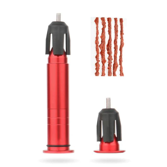 Kit de Reparação Rápida para Pneus Tubeless de Bicicleta com Ferramentas Ocultas e Componentes Integrados para MTB e Estrada