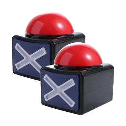 Bateria Powered Jogo Resposta Buzzer com Som e Luz Resposta, campainhas, Concurso Vermelho, o Stress Aliviar Alarme Botão - Image 5