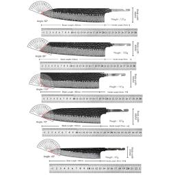 TurWho-facas do chef japonês, conjunto de facas com lâmina em branco, aço damasco, vg10, conjunto de facas de cozinha, diy, diy, diy, diy, diy, diy, diy, diy, diy, diy, diy, faca que faz ferramentas, nenhum punho, 1-7 partes - Image 6