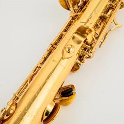 JK-keilwerth-Latão saxofone soprano reta, Bb Sax Flat, instrumento de sopro, Shell Natural, Key Carve Pattern, ST90 - Image 5