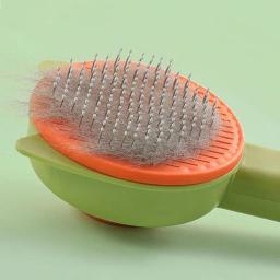 Escovas de cabelo do cão da escova de desderramamento para a preparação do animal de estimação de aço inoxidável grooming escova efetivamente reduz a ferramenta de derramamento - Image 3