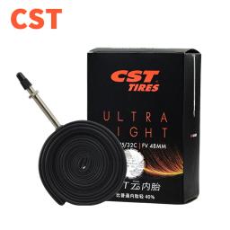 Cst 26/27.5/29 polegadas 700c mtb bicicleta de estrada tubo interno ultra leve presta schrader válvula fv/sv 0.6mm câmera de pneu de bicicleta - Image 1