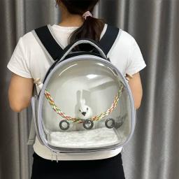 Novo portador de pássaros pequeno saco de viagem para animais de estimação para papagaio pequeno leve portátil mochila planador de açúcar gaiola de hamster 12.6 polegada de altura - Image 3