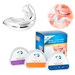 Dispositivo ortodôntico dental transparente, protetor bucal, protetor, dentário, correção de sorriso, macio e duro, 3 estágios - Image 1
