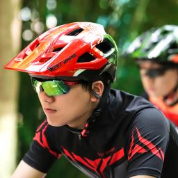 West Bike-Capacete de Bicicleta com Viseira, Todo-o-Terreno, Trail XC, MTB Bike Capacete, Off-Road Mountain Bike, Ciclismo Capacete De Segurança - Image 2