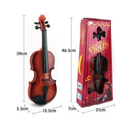 Simulação de corda ajustável instrumento musical brinquedo de violino para crianças iniciantes presente de festa de aniversário (cor aleatória) - Image 6