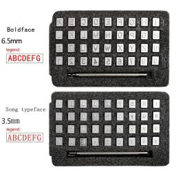 Couro Seal Gravura Artesanato Conjunto de Ferramentas, Aço Alfabeto Número Selo, Couro Artesanato Selos, Molde De Impressão De Metal, DIY Set, 36Pcs - Image 3