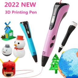 3d impressão caneta diy 3d caneta para crianças aniversário natal presente criativo 3d desenho caneta com tela lcd engraçado brinquedo - Image 1