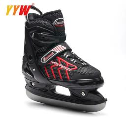 Sapato de Patinação com Lâmina de Gelo para Crianças e Adultos, Impermeável, PVC Térmico, Preto, Espessante, Figura Profissional, Patinação, Quente - Image 6