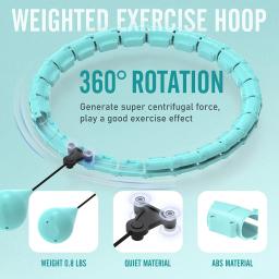 Aro de emagrecimento com pesos de exercício de peso esporte aro cintura trainer exercício em casa fitness barriga abdominal ajustável - Image 2
