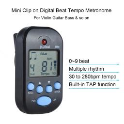 M50 Mini Profissional Clip-on LCD Digital Rhythm Metronome, guitarra, violino, baixo, cordas Acessórios Instrumento - Image 5