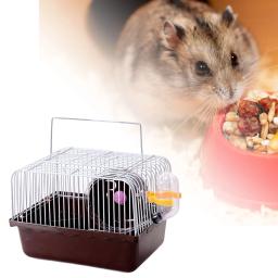 Gaiola de hamster de plástico com roda, Estojo portátil para ratos, Caixa de transporte para animais pequenos - Image 2