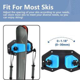 Rack de parede para esqui, snowboard, ferramenta de exibição, montagem na parede, cabide de parede para armazenamento de esqui, organizador para esquis de garagem - Image 6
