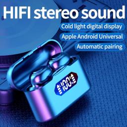 X37 Fones de ouvido sem fio Bluetooth, fones de ouvido, esportes ao ar livre, 5.3 com carregamento Bin Display, Touch Control Earbuds - Image 1