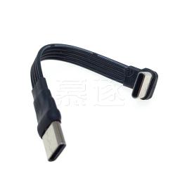 5CM-100CM Flat Elbow USB-C Tipo C Up/Down 90 ° Data Load PD Cabo Esquerda e Direita USB C cabo de dados universal para telefones Android - Image 5
