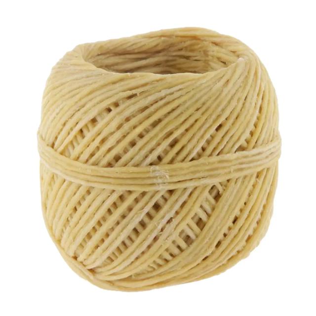 Rolo de Mechas de Cera de Abelha Natural Orgânica 2.0mm x 10m para Artesanato e Decoração DIY