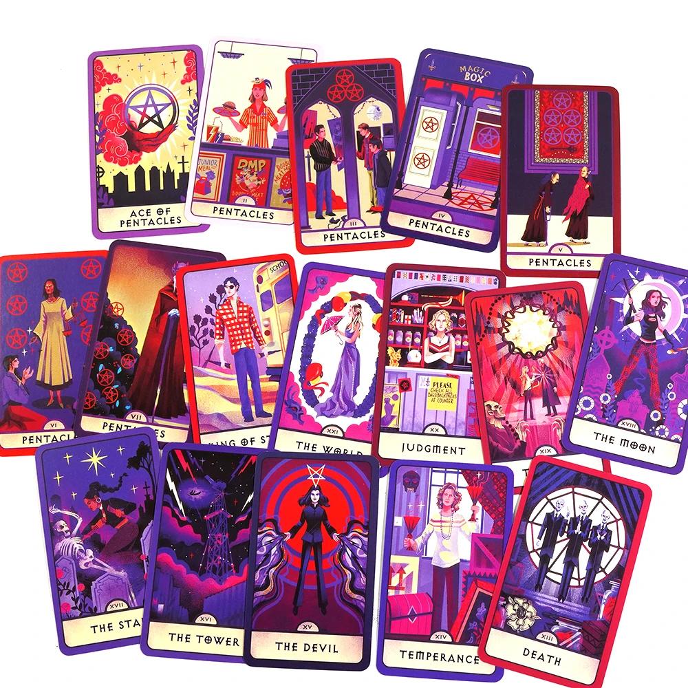 Jogo de cartas de tarô Buffy the Vampire Slayer, siga a sabedoria de Buffy, lindamente ilustrado, fortuna, 78 cartas, 10.3x 6cm - Image 1