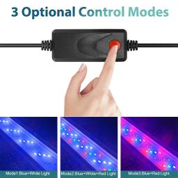 Super Slim LED Iluminação do aquário RGB Aquatic Plant Light Clip impermeável extensível para aquário, luzes coloridas, 18-58cm, 90-260V - Image 6
