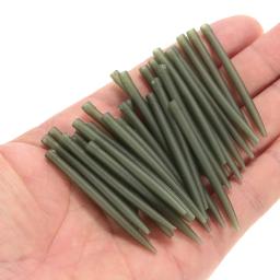 30/50/100 pçs 54mm mangas de borracha anti emaranhado conectar com gancho de pesca carpa equipamentos de pesca grossa acessórios de pesca ao ar livre - Image 1
