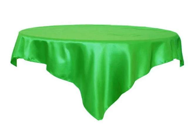 Toalha de Mesa Redonda Quadrada Cetim Sólida 145cm - Decoração Elegante