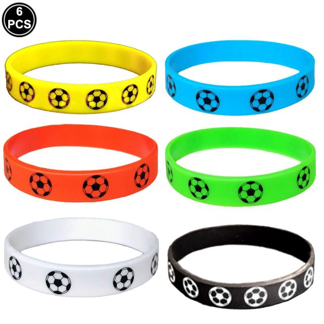 Pulseira de Silicone para Futebol: Cordão Temático, Ideal para Festas de Aniversário e Presentes em Eventos Esportivos