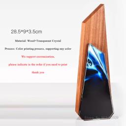 Troféu De Cristal De Mármore De Madeira Criativo, Empresa Excelente Empregado Reunião Anual Lembrança Presente, Medalha De Prêmio De Decoração De Casa, 1Pc - Image 6