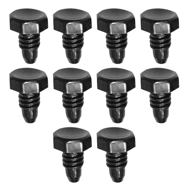10 Pçs Protetor de Taco de Bilhar ABS Preto