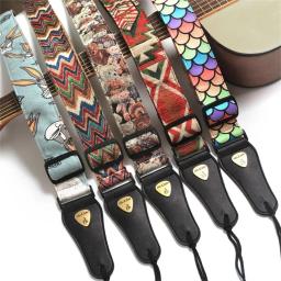 Cute Animal Strap Guitarra Elétrica, Colorido Impresso, Extra Wide, Cinto, Personalizado, Música, Passatempo - Image 1