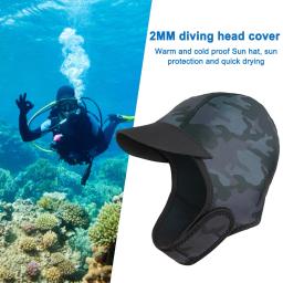 Neoprene Diving Head Cover para homens e mulheres, quente, à prova de frio, mergulho, natação, exterior, surf, vadear, inverno, 2mm - Image 3