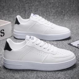 Venda quente superfície de rede masculina moda tênis respirável moda casual sapatos de placa força aérea pequenos sapatos brancos sapatos masculinos - Image 4