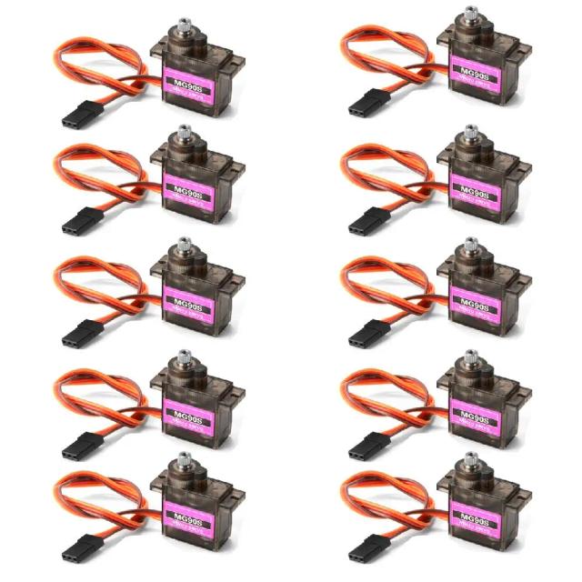 MG90S Servo Metal Gear Digital 9g 4 Pçs para RC Helicóptero Avião Barco Carro Robot