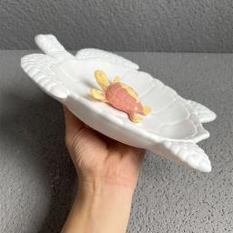 Molde de gesso para artesanato de tartaruga marinha, bandeja grande de armazenamento de tartaruga, resina epóxi, molde de silicone, decoração de casa, prato de armazenamento de chave, moldes de concreto - Image 4
