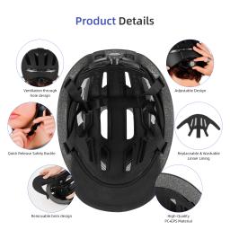 Capacete de bicicleta Ulip-Smart com luzes de sinalização LED para homens e mulheres, segurança noturna, carro elétrico, scooter, bicicleta, equitação, peças do capacete - Image 5
