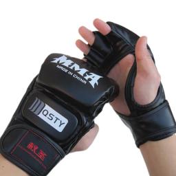 Luvas de luta MMA masculinas, meio dedo, luvas de boxe profissional, taekwondo, karatê, treino de muay thai, UFC - Image 1