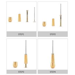 Kit De Costura De Couro DIY Com Alça De Cobre, Agulha De Toldo, Ferramenta De Reparação De Sapatos De Lona, Fio De Nylon - Image 4