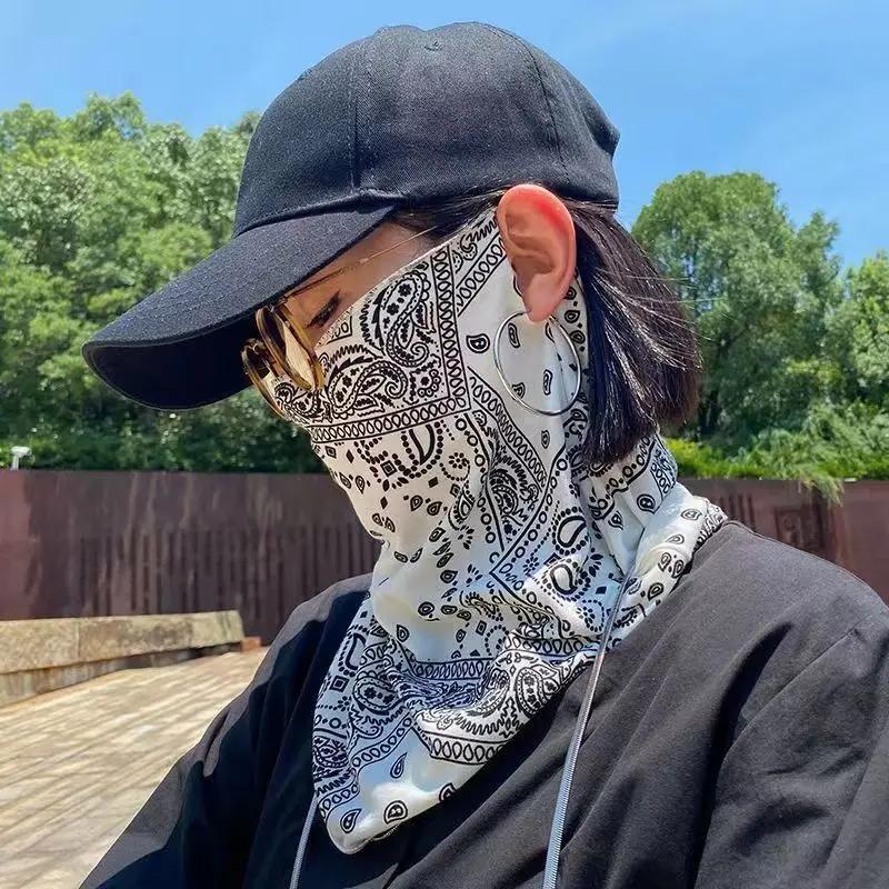 Máscara protetor solar punk para homens e mulheres, rosto e pescoço, proteção UV, lenço de ouvido, hip hop, esportes ao ar livre, bandana de ciclismo, moda verão - Image 1