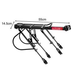 Universal Bike Bagagem Carrier, traseira Bike Rack, fácil de instalar, ajustável, rack de carga para Road Bike, 132-242 lbs Capacidade - Image 6