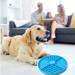 Tapete de silicone para animais de estimação, Alimentador lento com ventosa, Utensílios para aliviar ansiedade, Suprimentos para cães e gatos - Image 5