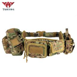 Yakeda-Multifuncional Outdoor Tactical Cinto, CS Caça Paintball Belt, Cinto de Combate, 5Pcs Set - Image 2