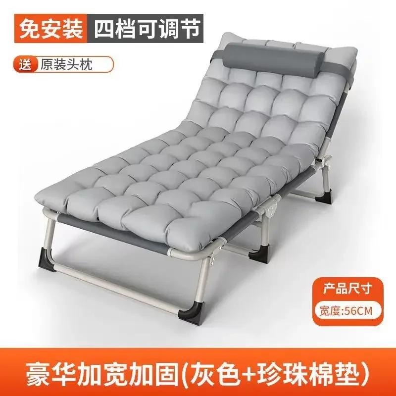 Camping cama dobrável ao ar livre com berço de colchão, Pernas de aço inoxidável portáteis resistentes resistentes, Berço para dormir, 400 Lbs - Image 1