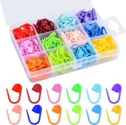 50/100 pces de plástico colorido pinos de segurança tricô marcadores ponto crochê clipes para diy tricô costura artesanato vestuário acessórios - Image 1