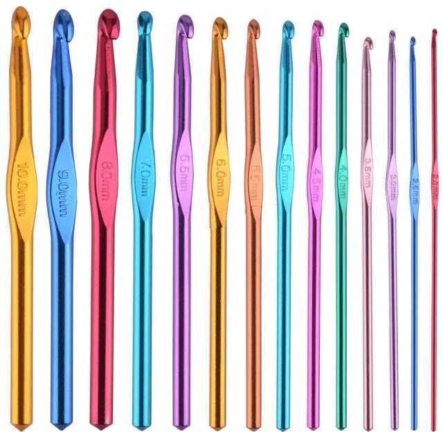 Agulha de Crochê para Tricô e Tecelagem DIY - Ferramenta de Artesanato 1PC com Variações de 2 a 8mm