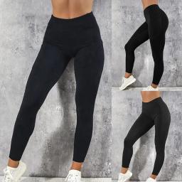 Calças de ioga elásticas para mulheres, leggings fitness, calças corrida, roupas esportivas, plus size, calças esportivas, bolsos, ginásio - Image 5