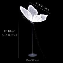 Luzes de borboleta LED para casamento, adereços decorativos de fundo, borboleta luminosa, guia rodoviário, iluminação para festa, 60cm - Image 6
