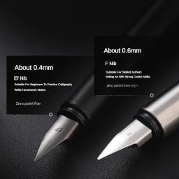 Jinhao 35 caneta tinteiro luxo elegante todo em aço/preto fosco corpo ef/f nib caligrafia caneta de tinta escola material de escritório papelaria - Image 4