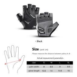 Novo Meio-Dedo Homens E Mulheres Ciclismo Luvas Silicone Líquido Absorvente de Choque Respirável Sports Bike Fitness Luvas - Image 6