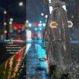 Smart Wireless Turn Signals para bicicleta, Luz dianteira e traseira, Controle Remoto, Ciclismo Aviso de Segurança, Lanterna traseira LED, ao ar livre, 1 Conjunto - Image 2