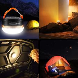 Led lanterna de acampamento usb recarregável portátil tenda luz 1800mah power bank com base ímã lanterna elétrica - Image 6