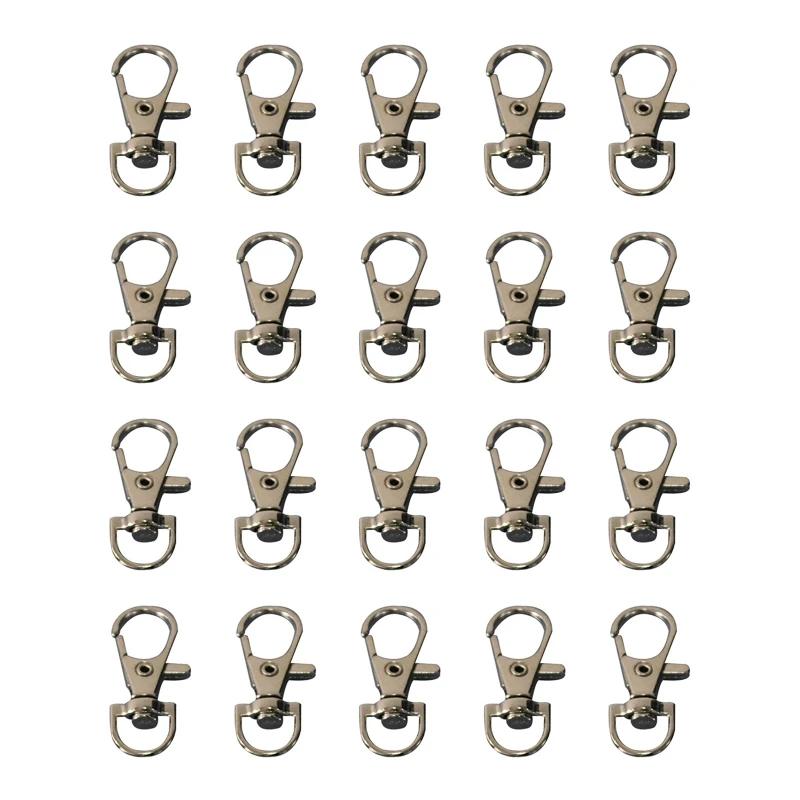 20 pçs ganchos metal clipes 360 ​​graus fechaduras porta para gaiolas animais estimação correntes chaveiros - Image 1